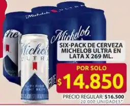 Ara Michelob six-pack de cerveza ultra en lata oferta