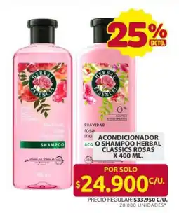 Ara Herbal acondicionador o shampoo classics rosas oferta