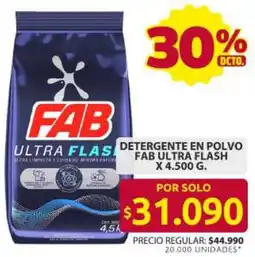 Ara Fab ultra flash detergente en polvo oferta