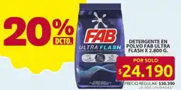 Ara Fab ultra flash detergente en ultra flash polvo oferta