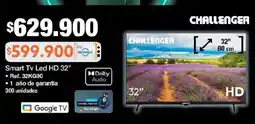 Jumbo Challenger smart tv led hd 32" oferta