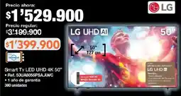 Jumbo Lg smart tv led uhd 4k 50" oferta