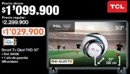 Jumbo Tcl smart tv qled fhd 50" oferta