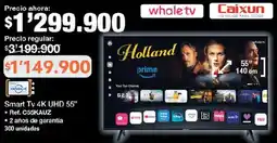 Jumbo Caixun smart tv 4k uhd 55" oferta