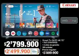 Jumbo Caixun smart tv qled 4k 75" oferta