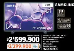 Jumbo Samsung smart tv led uhd 4k 70" oferta
