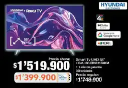 Jumbo Hyundai smart tv uhd 58" oferta