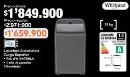 Jumbo Whirlpool lavadora automatica carga superior oferta