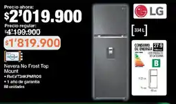 Jumbo Lg nevera no frost top mount oferta
