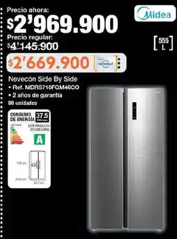 Jumbo Midea nevecón side by side oferta