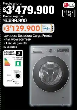 Jumbo Lg lavadora secadora carga frontal oferta