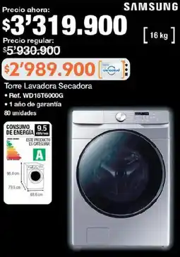 Jumbo Samsung torre lavadora secadora oferta