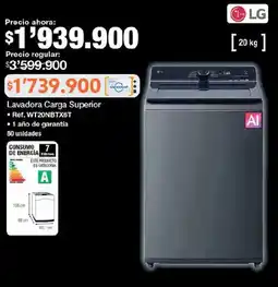 Jumbo Lg lavadora carga superior oferta