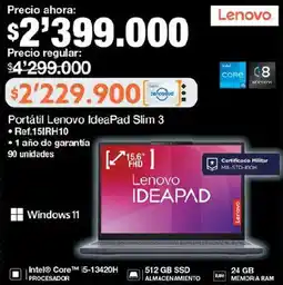Jumbo Lenovo portátil lenovo ideapad slim 3 oferta