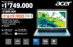 Jumbo Acer portátil aspire oferta