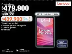 Jumbo Lenovo tablet tab one oferta