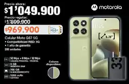 Jumbo Motorola celular moto G67 5G oferta