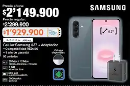 Jumbo Samsung celular A37 + adaptador oferta