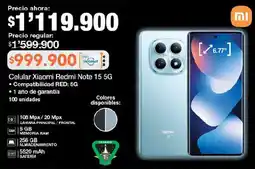 Jumbo Xiaomi redmi celular note 15 5G oferta
