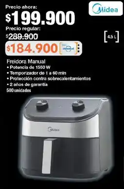 Jumbo Midea freidora manual oferta