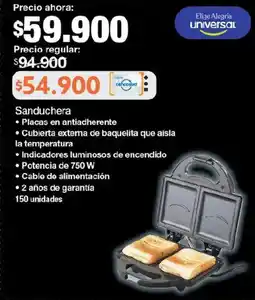 Jumbo Elige alegría universal sanduchera oferta