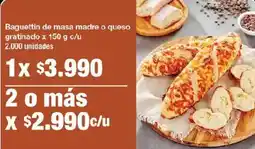 Jumbo Baguettin de masa madre o queso gratinado oferta