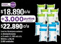 Jumbo Leche granjera entera o deslactosada oferta