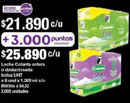 Jumbo Leche colanta entera o deslactosada bolsa uht oferta