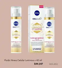 Colsubsidio Nivea celular luminous fluido oferta