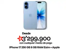 Éxito Apple iPhone 17 oferta
