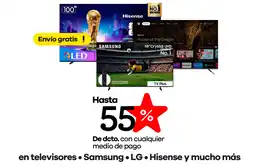 Éxito Samsung, lg, hisense y mucho más en televisores oferta