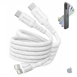 Falabella Kit por 2 Cables Carga Rápida Magnéticos Tipo C a Lightning Iphone , 30W 1M Blanco oferta