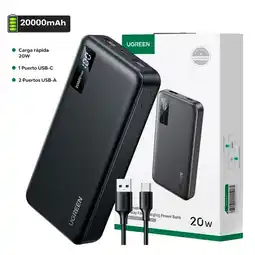 Falabella Power Bank, Batería Portátil 3 Puertos De 20.000mAh / 20W Carga Rápida Pantalla Led oferta