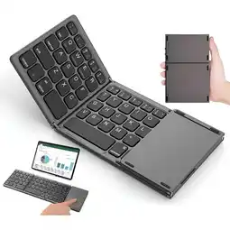 Falabella Mini teclado Bluetooth plegable ultrafino con panel táctil oferta
