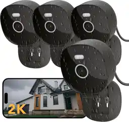 Falabella Kit X 4 Camaras WIFI De Seguridad 2k Visión Nocturna A Color Ip65 oferta