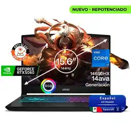 Falabella Portátil Gamer Katana Intel Core 7 14650HX RAM 64GB SSD 1 TB RTX 5060 8GB oferta