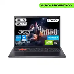 Falabella Portátil Gamer Nitro V16 Intel 5 210h Ram Ddr5 16gb Ssd 1TB Rtx 3050 6Gb Computador portatil oferta