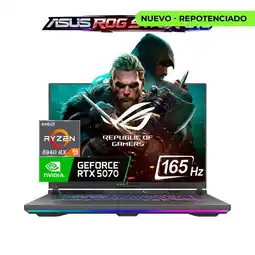 Falabella Computador Portátil Gamer Rog Strix G16 Amd Ryzen 9 8940 Hx 24/512 SSd Rtx 5070 16" FHD oferta