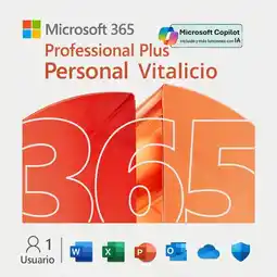 Falabella Office 365 Personal Professional Plus Vitalicio - 5 Dispositivos 100GB OneDrive oferta