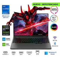Falabella Portátil Gamer Legion 15IRX10 Intel Core i7 14700HX RAM 48GB SSD 1 TB RTX 5060 8 GB 165Hz oferta