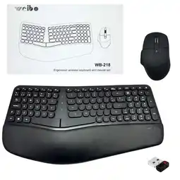 Falabella Combo Teclado Mouse Inalambrico Ergonomico Receptor Usb Weibo oferta
