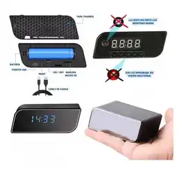 Falabella Mini Cámara Espía Tipo Reloj Despertador WiFi HD 1080p oferta