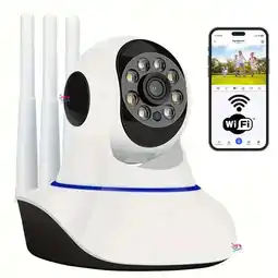 Falabella Cámara De Seguridad WiFi 3 Antenas 360° Visión Nocturna 1080P oferta