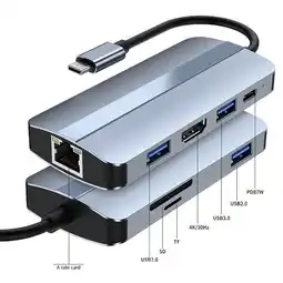 Falabella Hub USB-C 8 en 1 con HDMI. Ethernet. USB y Lector de Tarjetas oferta