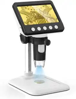 Falabella Microscopio LCD 1080p 4.3 pulgadas, lupa 50x-1000x con 8 luces LED oferta
