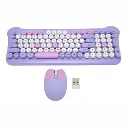 Falabella Teclado y Mouse Inalámbrico LILA Aoas AS-212 Sensor Óptico 3200 dpi oferta