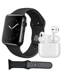 Falabella COMBO RELOJ INTELIGENTE SMARTWATCH T900 AUDÍFONOS Y DOS PULSOS -N oferta