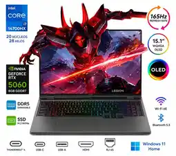 Falabella Portátil Gamer Legion 15IRX10 Intel Core i7 14700HX RAM 8GB SSD 2 TB RTX 5060 8 GB 165Hz oferta