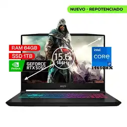Falabella Portátil Gamer Katana Intel Core I7 14650hx 64/1 TB SSD Rtx 5050 8gb Negro 15,6 Fhd oferta