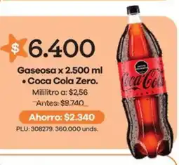 Éxito Coca cola gaseosa zero oferta